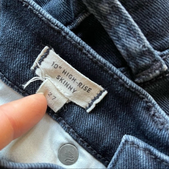 Madewell 10" High-Rise Skinny Jeans Knee-Rip Edition Size 27 - Picture 9 of 12